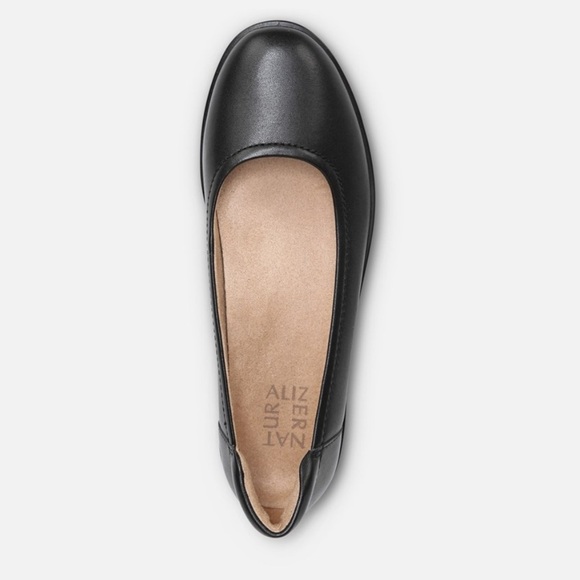 Naturalizer Flexy Leather Black Ballet Flats - Picture 12 of 16